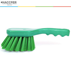 Щетка HACCPER с короткой ручкой для мытья и оттирки, жесткая, зеленая
