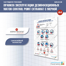 Пособие наглядное А4 №138 ПРАВИЛА ЭКСПЛУАТАЦИИ Control Point Extramat с мерной шкалой 