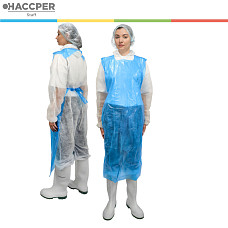 Фартук HACCPER Polytex одноразовый в рулоне 1400x750 мм, 20 мкм, голубой