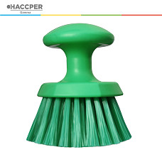 Щетка HACCPER ручная круглая, средней жесткости, зеленая