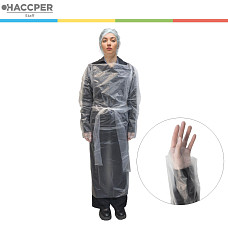 Фартук HACCPER Polytex с рукавами одноразовый в пластах 2014х1270мм, 20 мкм, белый, 200 шт/короб